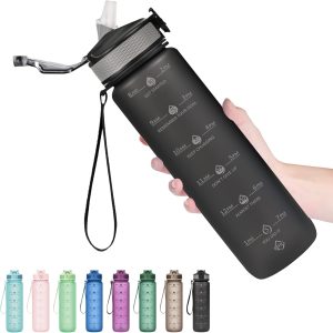 Hyeta 32oz Water Bottles with Straw