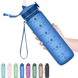 Hyeta 32oz Water Bottles with Straw