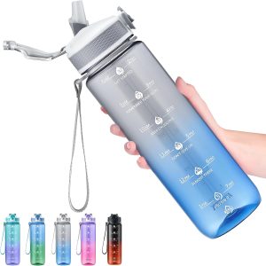 Hyeta 32oz Water Bottles with Straw