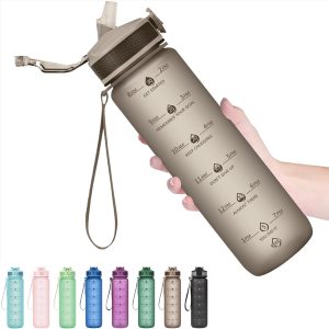 Hyeta 32oz Water Bottles with Straw
